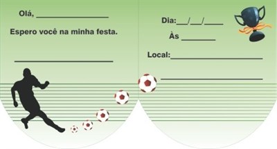 Convite Futebol 08 Unidades